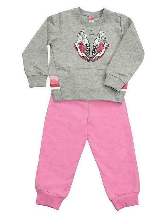 Joyce Kids Sweatpants Set Gray 2pcs