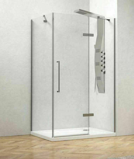 Karag Tinos 100 TN-10 x2 Cabin for Shower with Hinged Door 80x80x200cm Clear Glass Karag Tinos 100 TN-10 x2 Cabin for Shower with Hinged Door 80x80x200cm Clear Glass