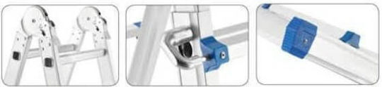 Inox Kiss Multipurpose Ladder 4x4 with Maximum Height 3.98m