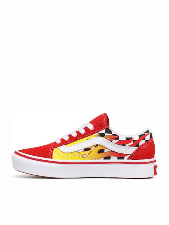 Old Skool Checkerboard Παιδικά Sneakers Κόκκινα