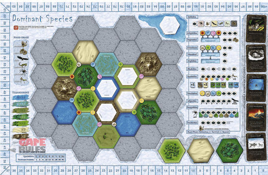 Board Game Dominant Species 4th Printing for 2-6 Players 13+ Years Old (EN) GMT Games