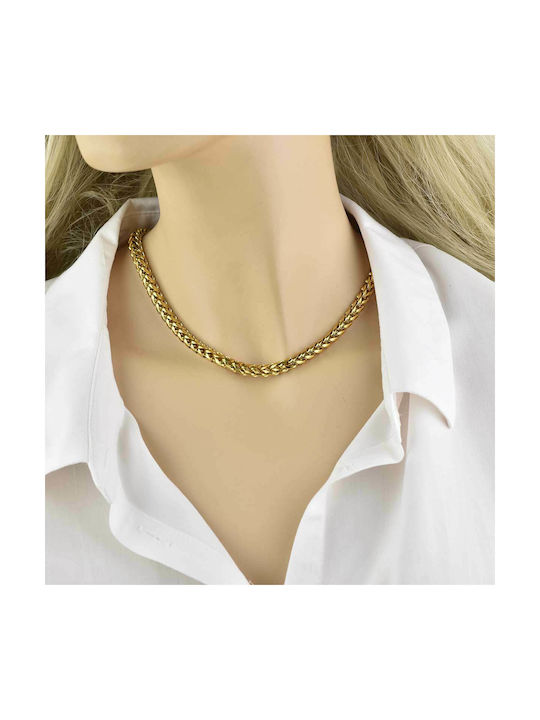 Alpha Chain Gold 6MM 316L stainless steel chain necklace 55 cm