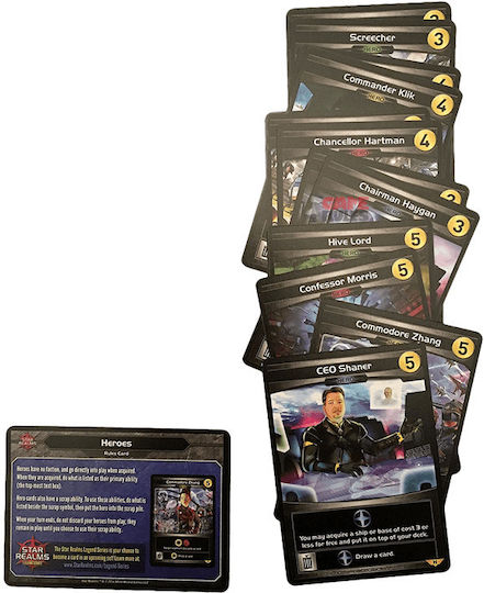 Разширение на играта Star Realms United Heroes за 2 играчи 10+ години WWG018D (EN)