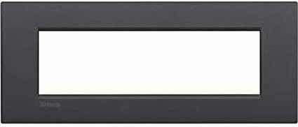 Legrand Bticino Living Light Air Switch Frame Horizontal Installation 7 Elements in Black Color LNC4807AR