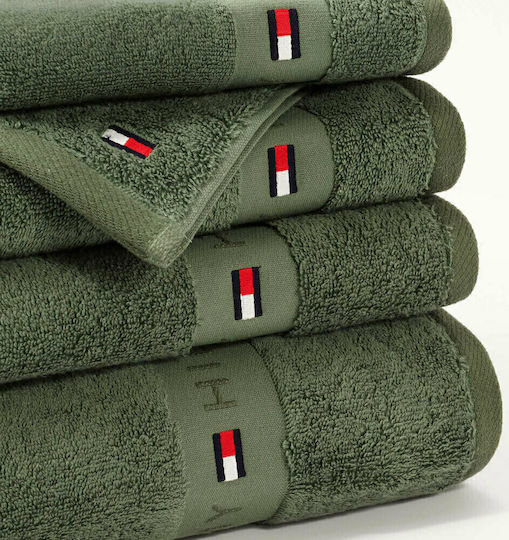 Tommy Hilfiger Πετσέτα Σώματος Legend 70x140εκ. Khaki Βάρους 540gr/m²
