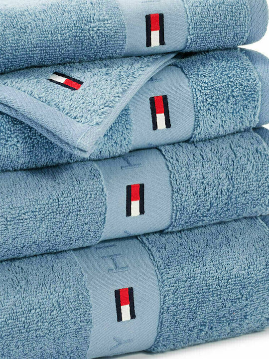 Tommy Hilfiger Hand Towel Legend 9501790 40x60cm. Ice Blue Weight 540gr/m²