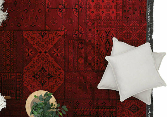 Royal Carpet Bedroom Rug Set Afgan Dark Red 3 Pieces
