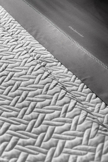 Guy Laroche Pavilon Σετ Κουβερλί Υπέρδιπλο Microsatin Silver 240x250cm 3τμχ