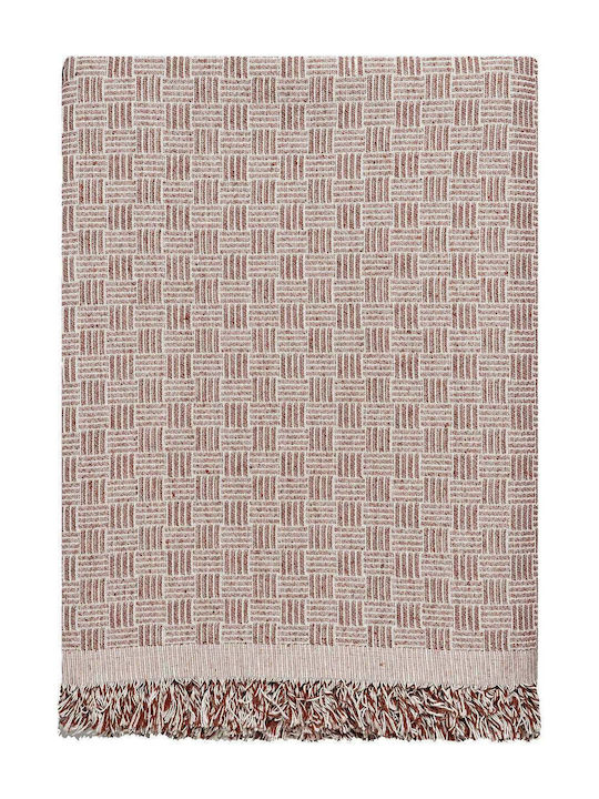 Madi Three-Seater Sofa Throw Perplex 170x300cm Coral