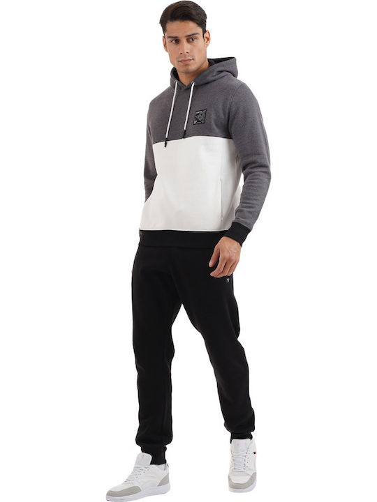 Sweatshirt with Hood Off White / Pencil