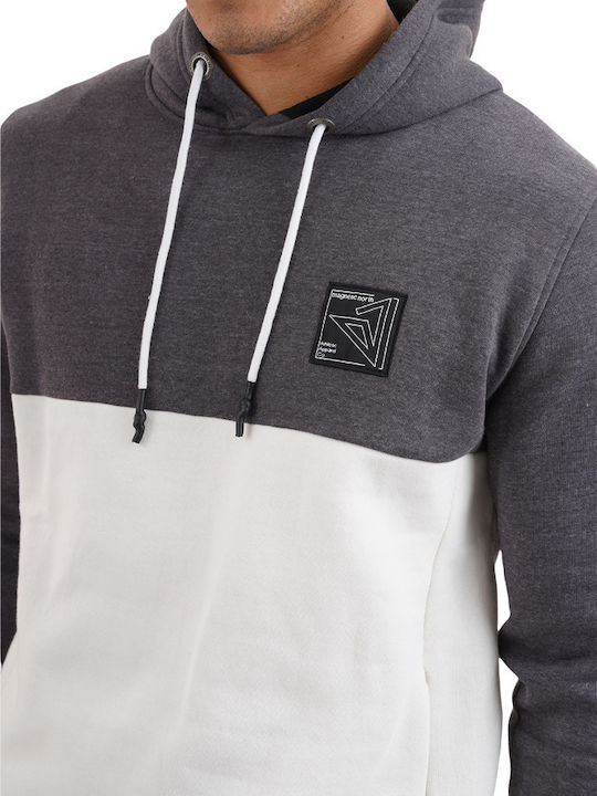 Sweatshirt with Hood Off White / Pencil