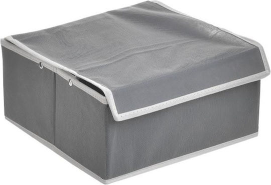 Click Stoff Aufbewahrungsbox mit Deckel Gray 27x27x13cm 1Stück