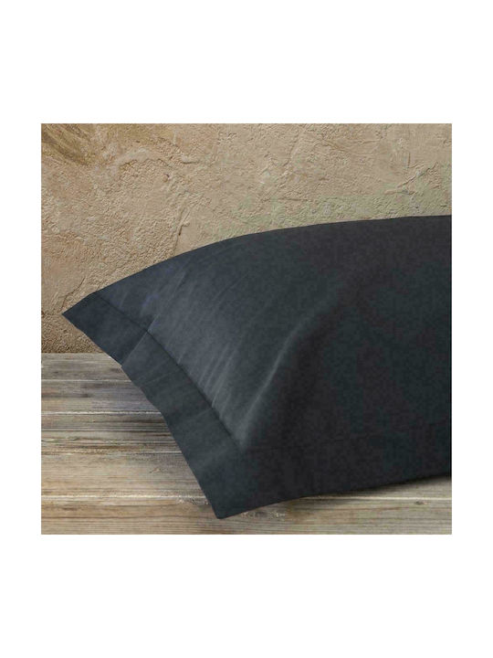 Nima Superior Pillowcase Set Oxford Black 50x70cm. 29334