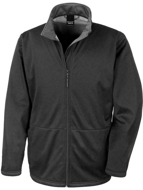 Result Men's Winter Softshell Jacket Waterproof and Windproof Black