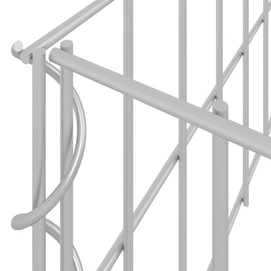 vidaXL Gabin Box pentru Împrejmuire Grădină Galvanizat 200x100x20buc 1buc Silver