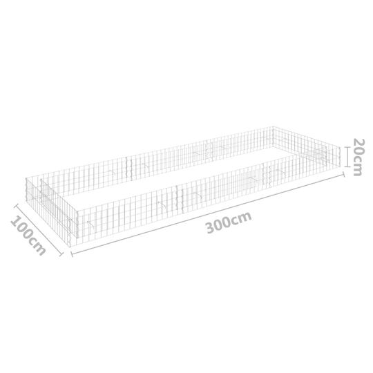 vidaXL Gabin-Box für Gartenzaun Verzinkt 300x100x20cm 1Stück Silver