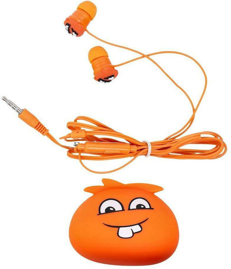 Jellie Monster Orange YLFS-01 In-ear Handsfree Ακουστικά με Βύσμα 3.5mm Πορτοκαλί