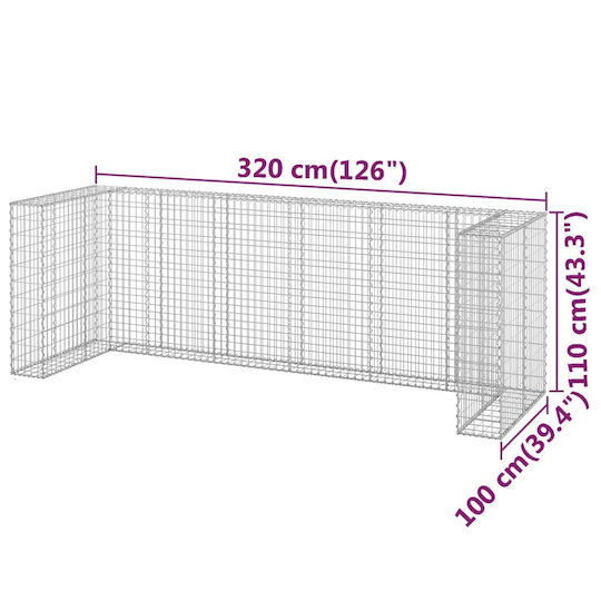 vidaXL Garden Fencing Material 1pcs Silver