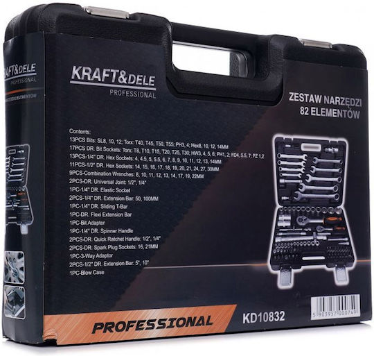 Kraft & Dele Βαλίτσα με 82 Εργαλεία