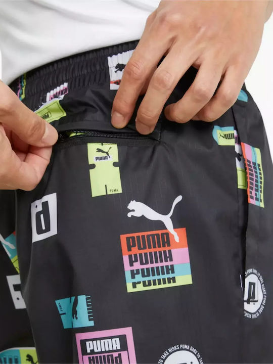 Brand Love Men's Swimwear Shorts Black with Patterns
