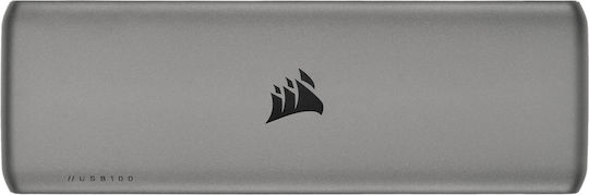 Corsair USB100 Hub 7 Θυρών USB 3.0 με σύνδεση USB-C Γκρι