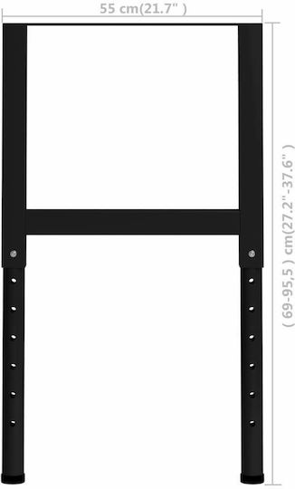 vidaXL Werkbankgestelle 2 Stück Durchbrochener Rücken 55x95.5cm 2Stück 147931