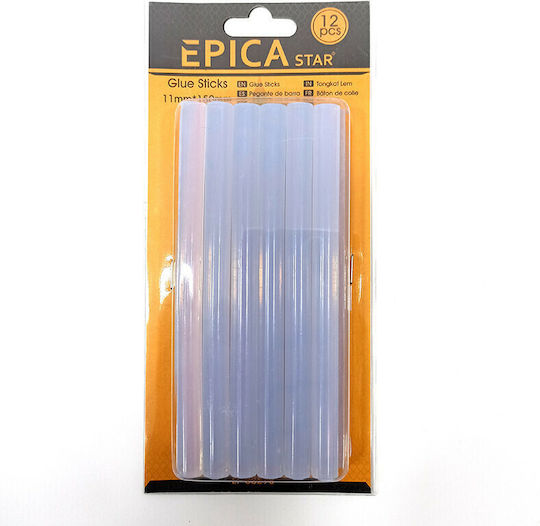 Epica Star Hot Glue Stick Silicone Rods Transparent 11mm 12pcs