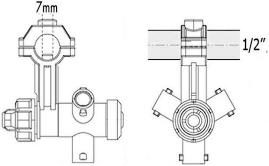 Pythagoras Irrigation Nozzle Triple Internal Supply Antistatic