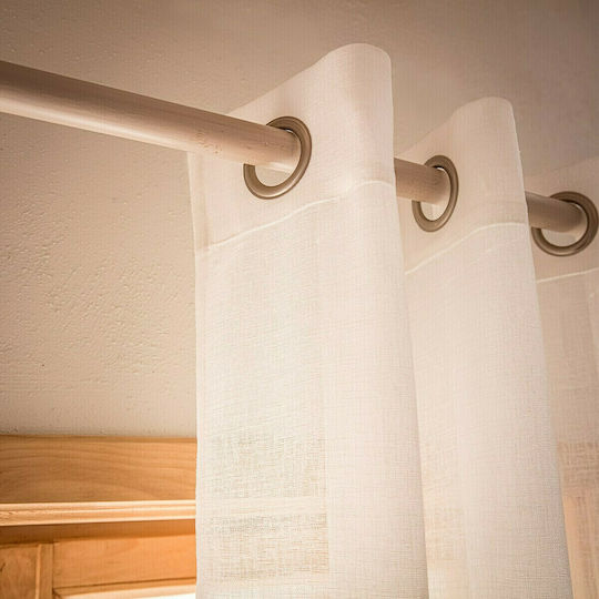 Gofis Home Κουρτίνα με Τρουκς Combe 05 Off White 502 140x280εκ.