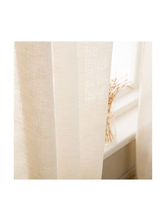 Gofis Home Curtain with Pencil Pleat Combe 06 Beige 502 20-04-502-8/06 200x275cm