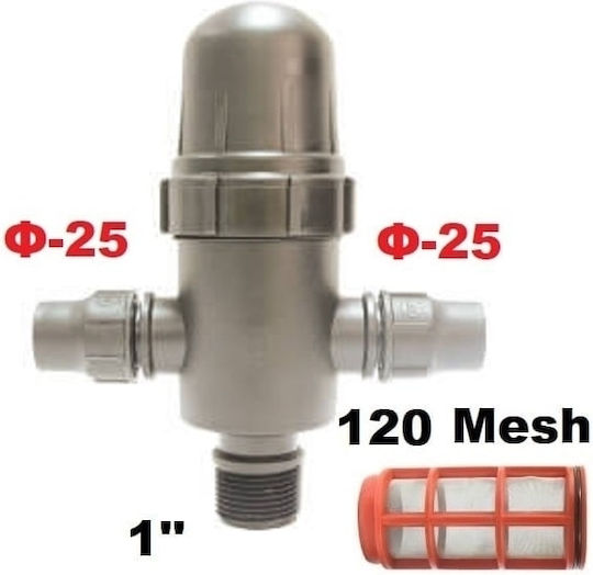 Palaplast 3486/3123 Filtru în linie Tuff Large (Plafon) 25mmx1″x25mm Plasă 120 roșu