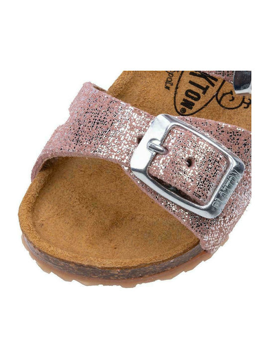 Kinder Sandalen Poxy Anatomisch Glitter Brush Rose