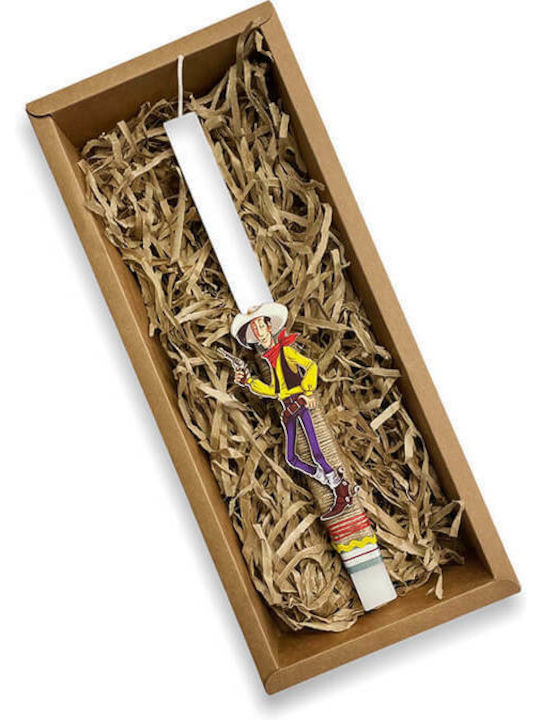 Wooden Lucky Luke Square Candle