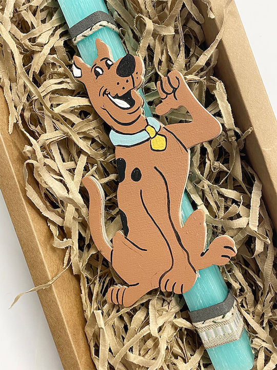 Πασχαλινή Λαμπάδα Τετράγωνη με Κουτί Scooby Doo Μπλε