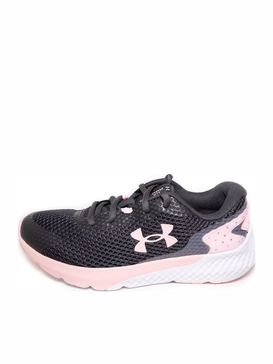 Charged Rogue 3 Kids Sports Shoes Running with Laces Gray