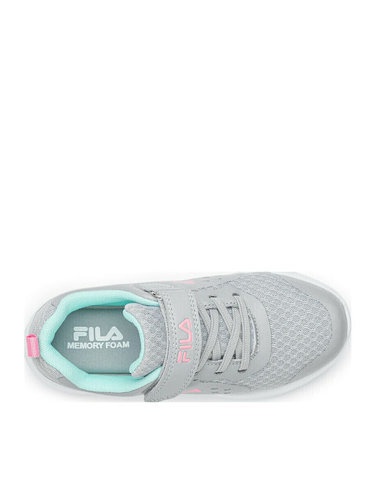 Memory Opal Kids Sports Shoes Running with Hoop & Loop Closure Gray