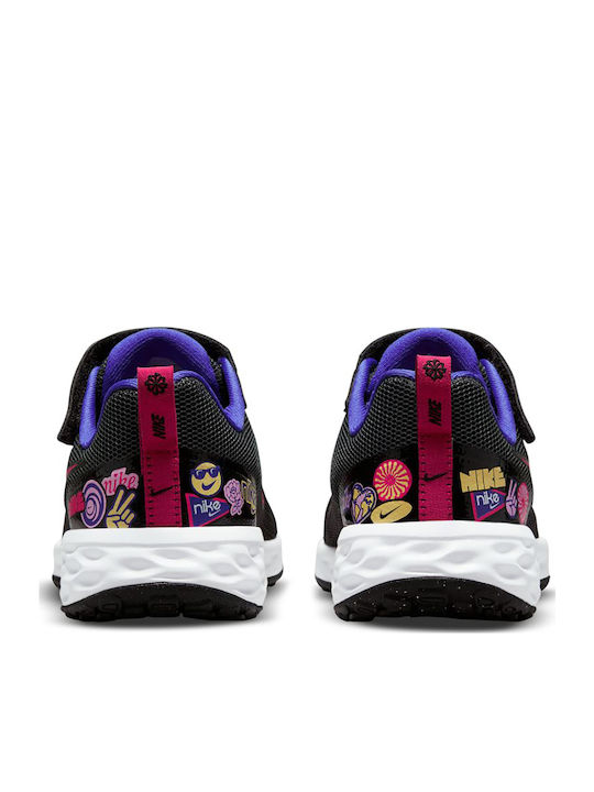 Revolution Revolution 6 Kids Sports Shoes Running with Hoop & Loop Closure Black / Very Berry / Lapis
