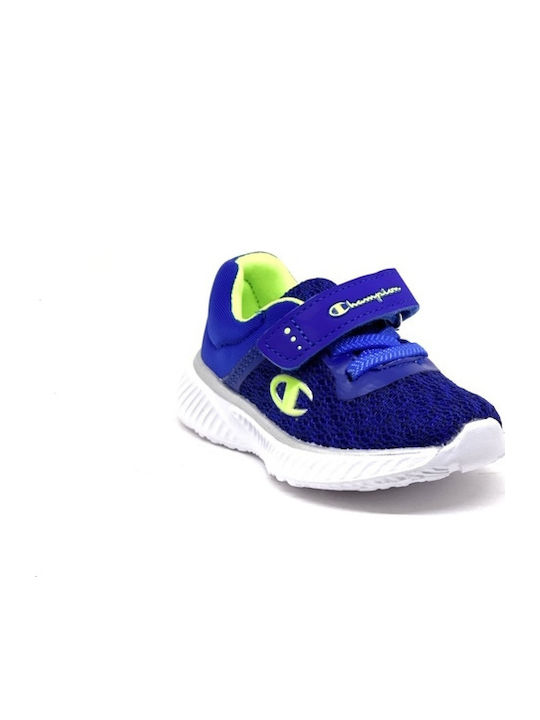 Softy Mesh TD Kids Sports Shoes Running with Hoop & Loop Closure Blue