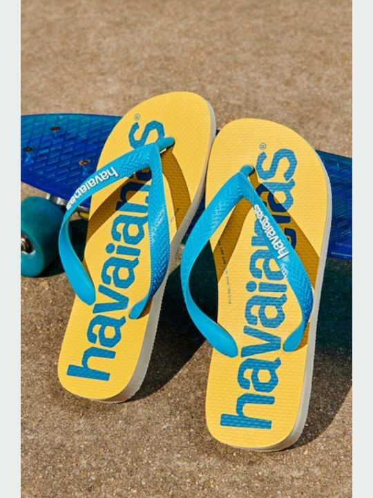 Top Logomania2 Slapi Bărbați Flip Flops Albastru Deschis