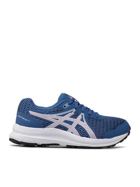 Contend 7 Gs Kids Sports Shoes Running with Laces Blue