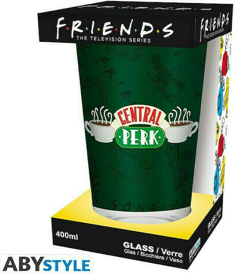 Abysse Friends - Central Perk Ποτήρι από Γυαλί σε Πράσινο Χρώμα 400ml