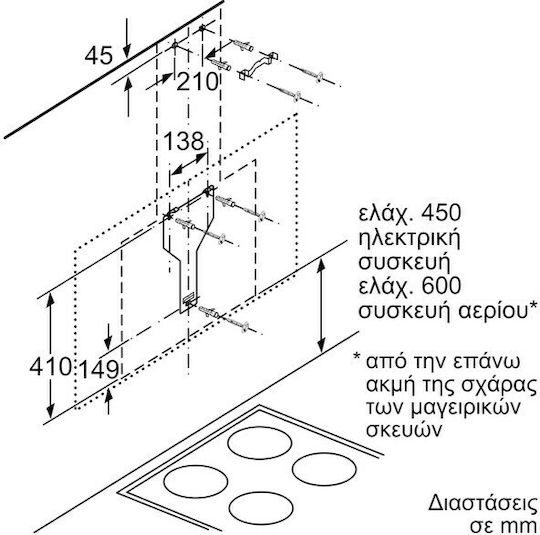 Neff Απορροφητήρας Καμινάδα 90cm Μαύρος