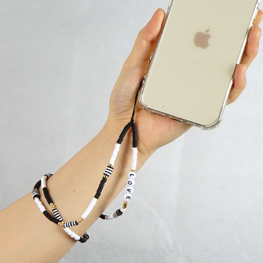 Ds Crystal DS Crystal Neck Strap for Mobile Black Love