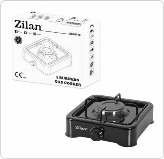 Zilan Liquid Gas Countertop Single Burner Black