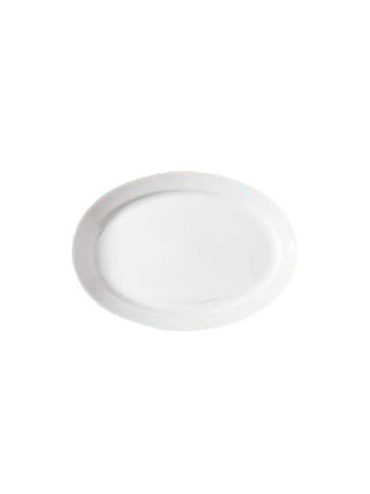 GTSA Trattoria Plate Shallow Oval made of Porcelain White 26x16.5cm