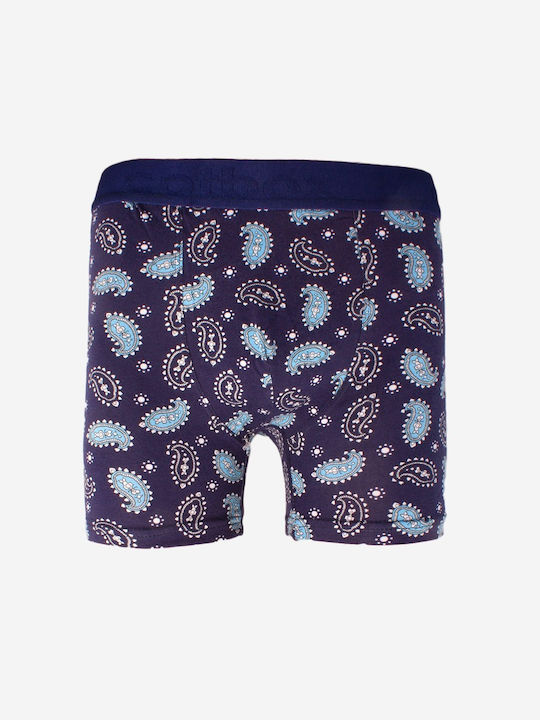 CotBoxer Lahour Herren Boxershorts Blau mit Mustern 1Packung