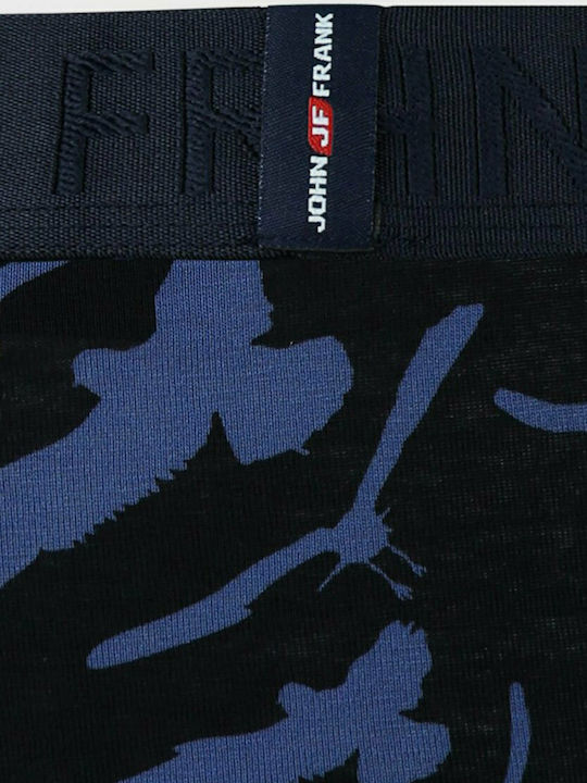 John Frank Digital World Avian Men's Boxer Dark Blue with Patterns