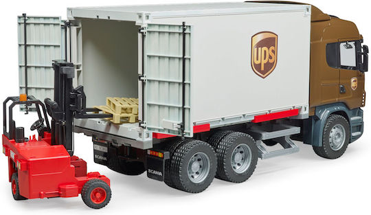 Bruder Scania R-Series UPS Logistics Set Cu Camion 1:16 Pentru 3+ Ani