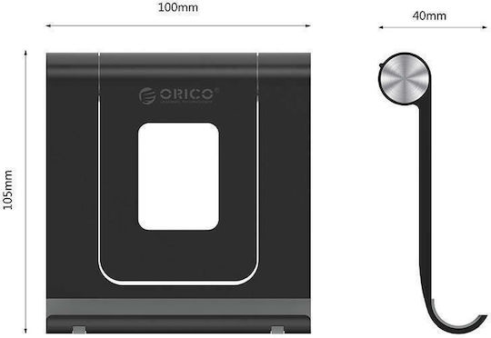 Orico Foldable Multi Angle Phone Βάση Γραφείου για Κινητό σε Μαύρο χρώμα