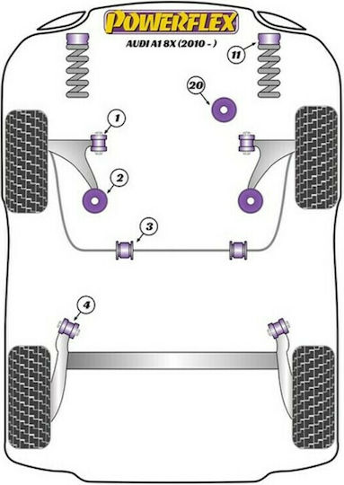 Powerflex Храсти за Seat Арона PFF85-201